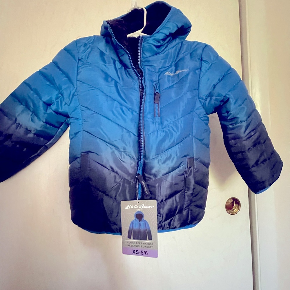 NWT YOUTH Eddie Bauer reversible jacket